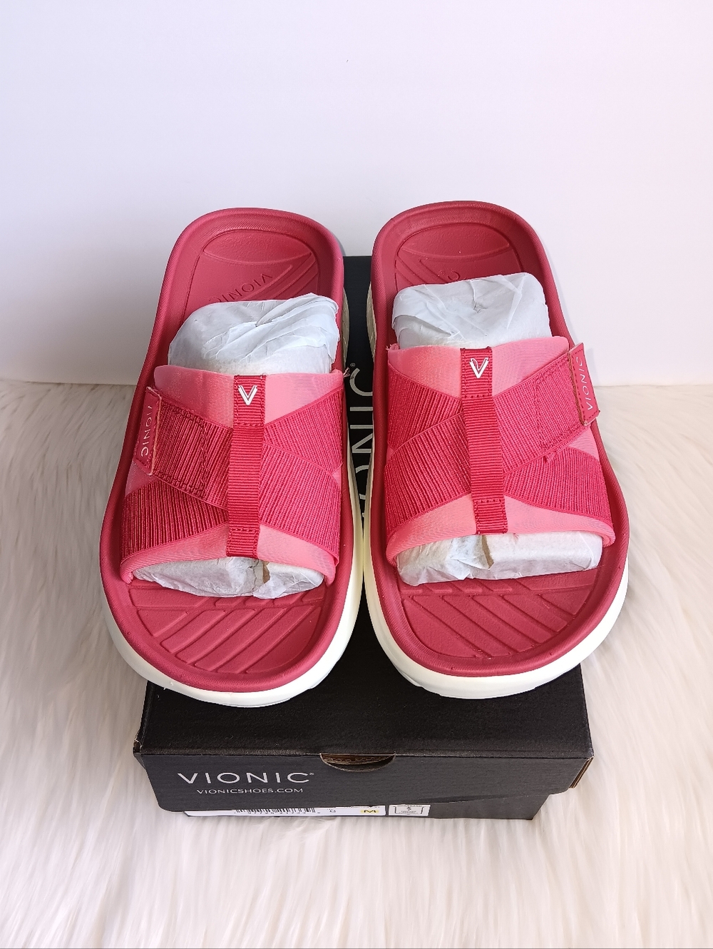 Pre Owned Women's Vionic Blissful Rebound Sandals Fruit Punch Size 8.5